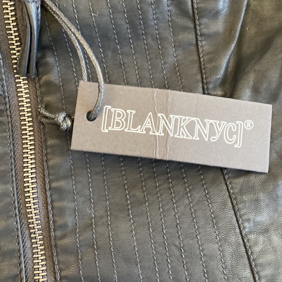 Blank NYC vegan leather moto jacket NWT - Picture 4 of 6
